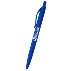 Sleek Write Rubberized Pen - 800_BLU_Silkscreen