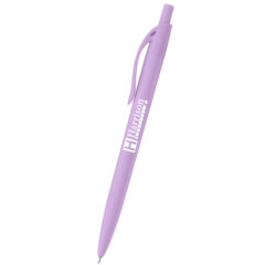 Sleek Write Rubberized Pen - 800_PUR_Silkscreen