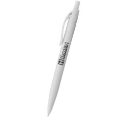 Sleek Write Rubberized Pen - 800_WHT_Silkscreen