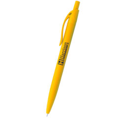 Sleek Write Rubberized Pen - 800_YEL_Silkscreen
