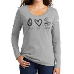 Nike Ladies' Core Cotton Long Sleeve Scoop Neck Tee