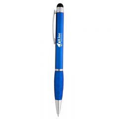 Crisscross Grip Stylus Pen - 955_BLU_Silkscreen