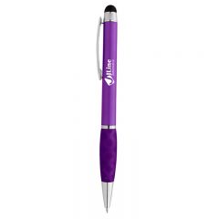 Crisscross Grip Stylus Pen - 955_PUR_Silkscreen