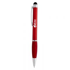 Crisscross Grip Stylus Pen - 955_RED_Silkscreen