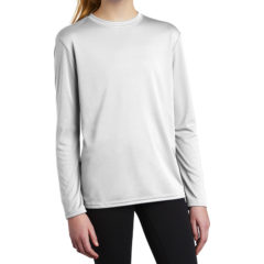 Port & Company™ Youth Long Sleeve Performance Tee - 9698-White-1-PC380YLSWhiteModelAlt-1200W