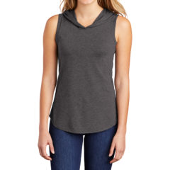 District® Women’s Perfect Tri® Sleeveless Hoodie - 9700-HthrdCharcoal-1-DT1375HthrdCharcoalModelFront-1200W