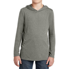 District® Youth Perfect Tri® Long Sleeve Hoodie - 9701-GreyFrost-1-DT139YGreyFrostModelFront1-1200W