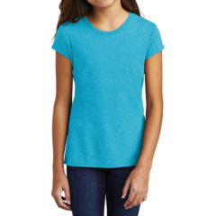 District® Girls Perfect Tri® Tee - 9702-TurquoiseFrst-1-DT130YGTurquoiseFrstModelFront-1200W