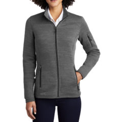 Eddie Bauer® Ladies Sweater Fleece Full-Zip - 9751-DarkGreyHthr-1-EB251DarkGreyHthrModelFront-1200W