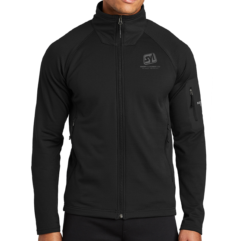 north face full zip fleece black