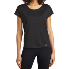OGIO® ENDURANCE Women’s Pulse Dolman Tee - 9832-Blacktop-1-LOE324BlacktopModelFront-1200W