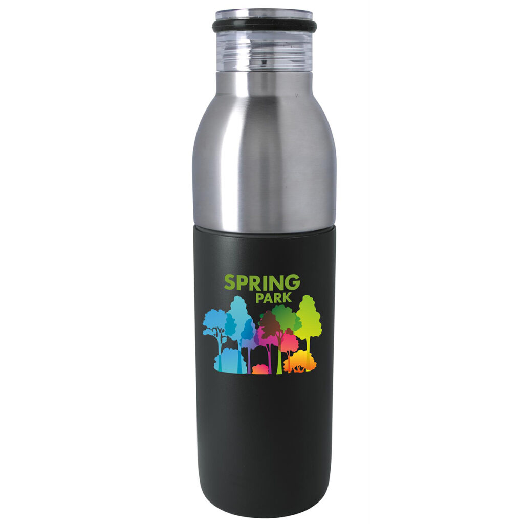Active 2-in-1 Vacuum Bottle Tumbler – 22 oz - black