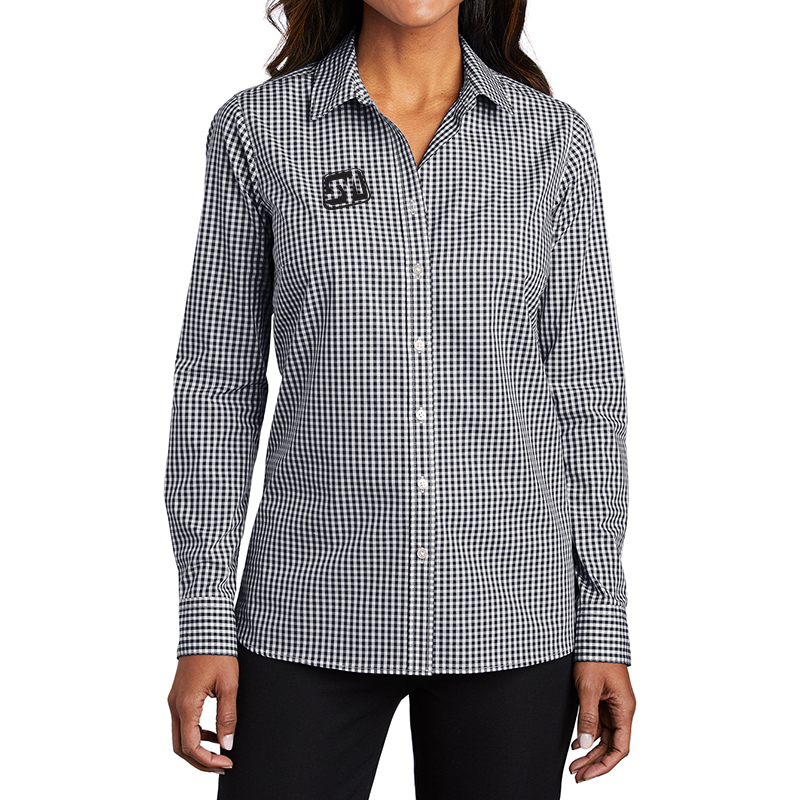 Port Authority® Ladies Broadcloth Gingham Easy Care Shirt - main