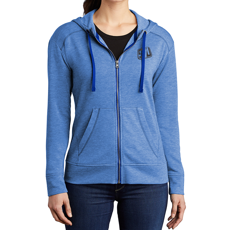 Sport-Tek® Ladies PosiCharge® Tri-Blend Wicking Fleece Full-Zip Hooded Jacket - main