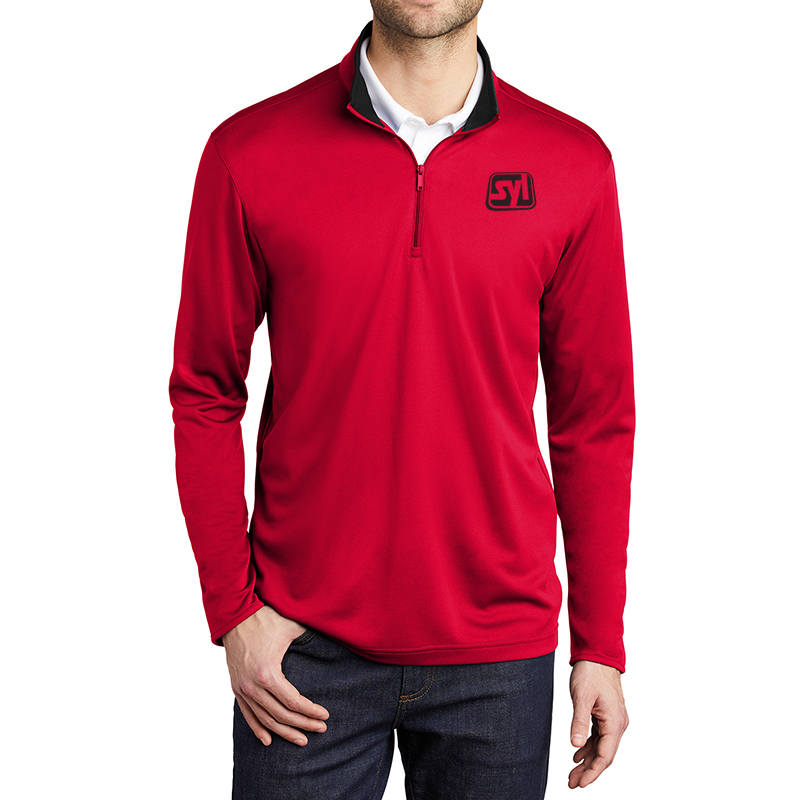 Port Authority® Silk Touch™ Performance 1/4-Zip - red