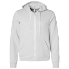 BELLA + CANVAS Unisex Sponge Fleece Full-Zip Hoodie - silver