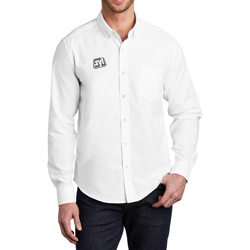 Port Authority® Untucked Fit SuperPro™ Oxford Shirt - white