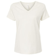 BELLA + CANVAS Women’s Relaxed Jersey Short Sleeve V-Neck Tee - 100186_f_fm