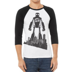 BELLA + CANVAS Unisex Three-Quarter Sleeve Baseball Tee