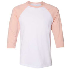 BELLA + CANVAS Unisex Three-Quarter Sleeve Baseball Tee - 66051_f_fm