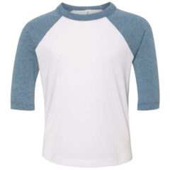 BELLA + CANVAS Toddler Three-Quarter Sleeve Baseball Tee - 66963_f_fm