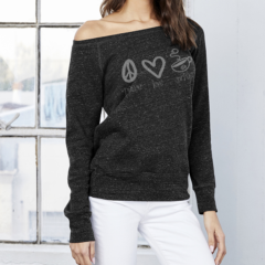 Bella + Canvas Women’s Sponge Fleece Wide Neck Sweatshirt - 7501bc