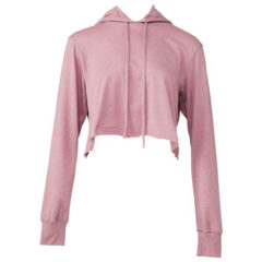 BELLA + CANVAS Women’s Triblend Crop Long Sleeve Hoodie - 84114_f_fm