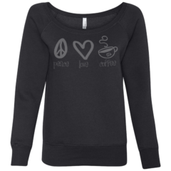Bella + Canvas Women’s Sponge Fleece Wide Neck Sweatshirt - b