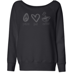Bella + Canvas Women’s Sponge Fleece Wide Neck Sweatshirt - c