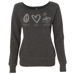 Bella + Canvas Women’s Sponge Fleece Wide Neck Sweatshirt - f