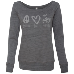 Bella + Canvas Women’s Sponge Fleece Wide Neck Sweatshirt - g