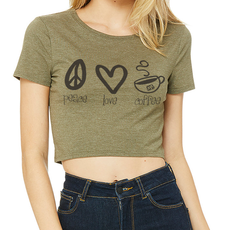 BELLA + CANVAS Women’s Cropped Tee - heather olive