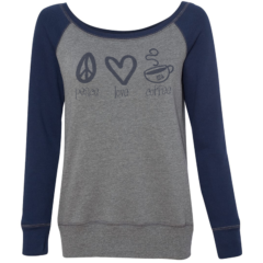 Bella + Canvas Women’s Sponge Fleece Wide Neck Sweatshirt - j