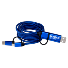 “Oslo” 6 Foot Braided Charging Cable - oslocableblue