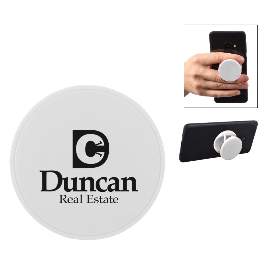 Collapsible Phone Grip and Stand - 136_WHT_Padprint