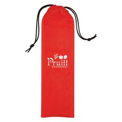 Non-Woven Carrying Pouch - 5205_RED_Silkscreen