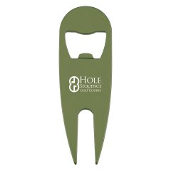 Divot Tool with Bottle Opener - 7270_GRN_Laser