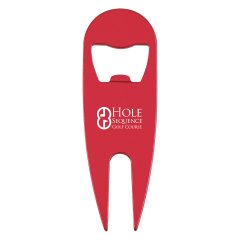 Divot Tool with Bottle Opener - 7270_RED_Laser
