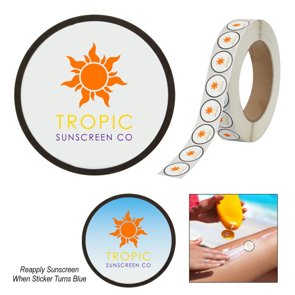 Sunburn Alert Circle Sticker - 9190_group