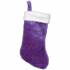 Plush Christmas Stocking - Plush Christmas Stocking 8211 Purple
