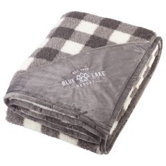 Field & Co.® Double Sided Plaid Sherpa Blanket - download