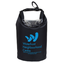Water Resistant Dry Bag With Clear Pocket Window – 2.5 Liter - drybag25black