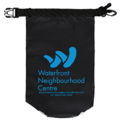 Water Resistant Dry Bag With Clear Pocket Window – 2.5 Liter - drybag25flat