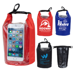 Water Resistant Dry Bag With Clear Pocket Window – 2.5 Liter - drybag25group