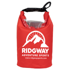 Water Resistant Dry Bag With Clear Pocket Window – 2.5 Liter - drybag25red