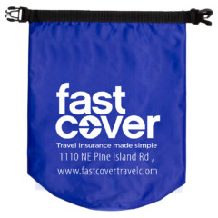 Water Resistant Dry Bag With Clear Pocket Window – 5.0 Liter - navagiodrybagflatnotinuse