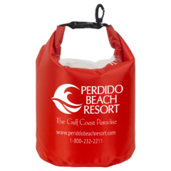Water Resistant Dry Bag With Clear Pocket Window – 5.0 Liter - navagiodrybagred