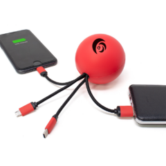 SqueezieCords – Stress Ball with Charging Cables - squeeziecordinuse