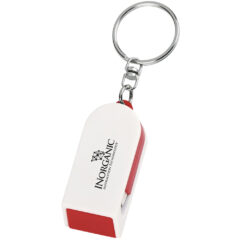 Phone Stand and Screen Cleaner Combo Key Chain - 189_RED_Padprint