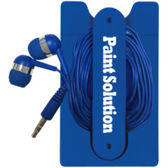 Phone Wallet with Earbuds - 2757_BLU_Silkscreen